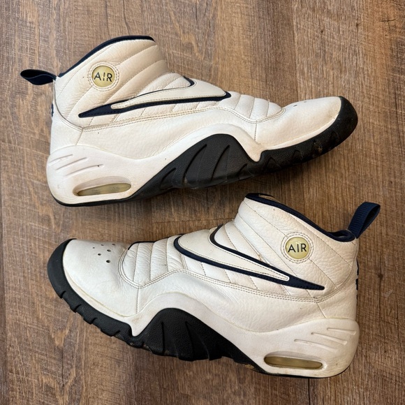 nike air shake ndestrukt white navy